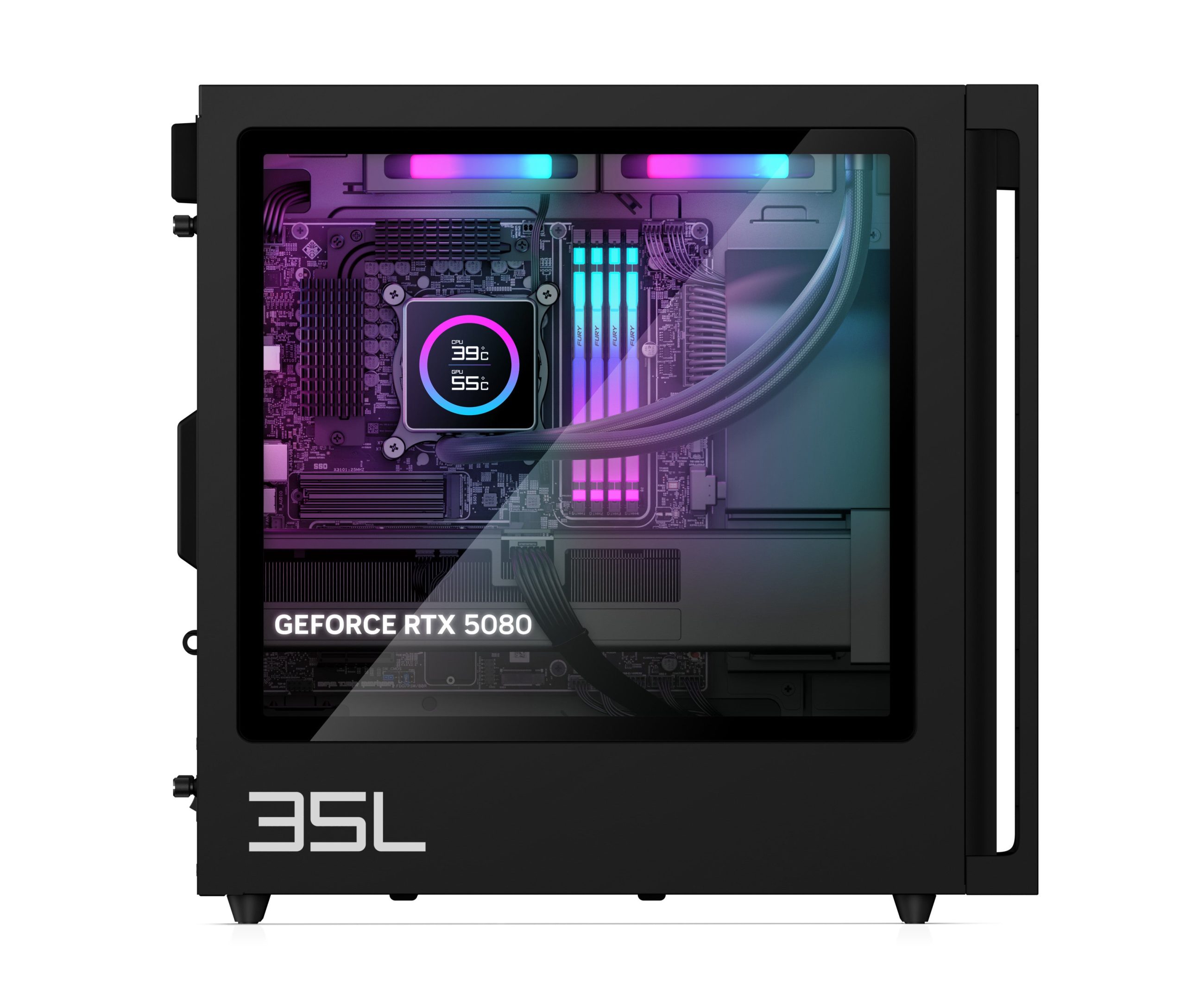 OMEN 35L Gaming Desktop GT16-0285t PC. Windows 11 Home. Intel® Core™ Ultra 9. 64GB RAM. 2TB SSD. NVIDIA® GeForce RTX™ 5080. Black - Image 12