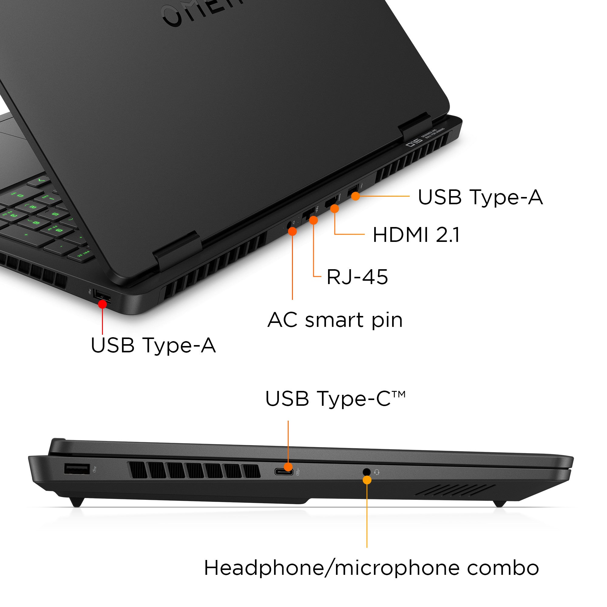 OMEN Gaming Laptop 16-ap0097nr 16. Windows 11 Home. AMD Ryzen™ AI 9. 32GB RAM. 1TB SSD. NVIDIA® GeForce RTX™ 5070. WQXGA. Shadow black - Image 10