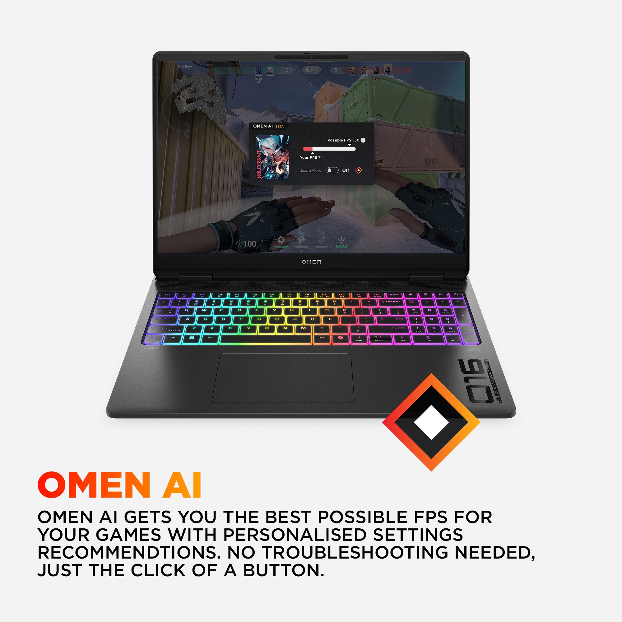 OMEN MAX Gaming Laptop 16-ah0057nr 16. Windows 11 Home.  Intel® Core™ Ultra 7. 16GB RAM. 1TB SSD. NVIDIA® GeForce RTX™ 5070. 2K. Shadow black - Image 6